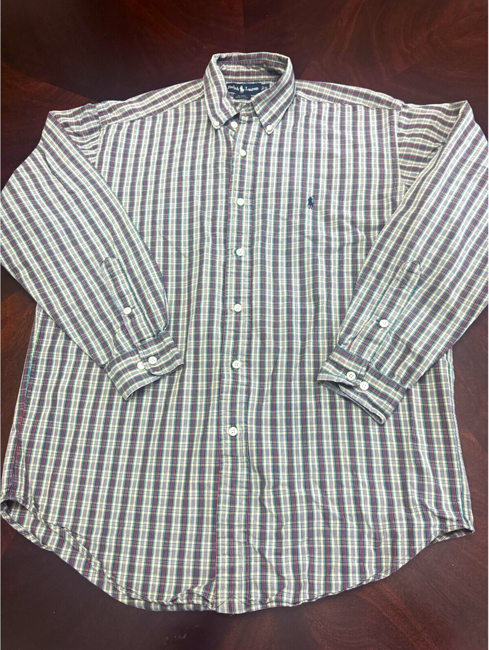 Ralph Lauren Vintage Blaire Men's Classic Fit Cotton Woven Plaid Button Down M